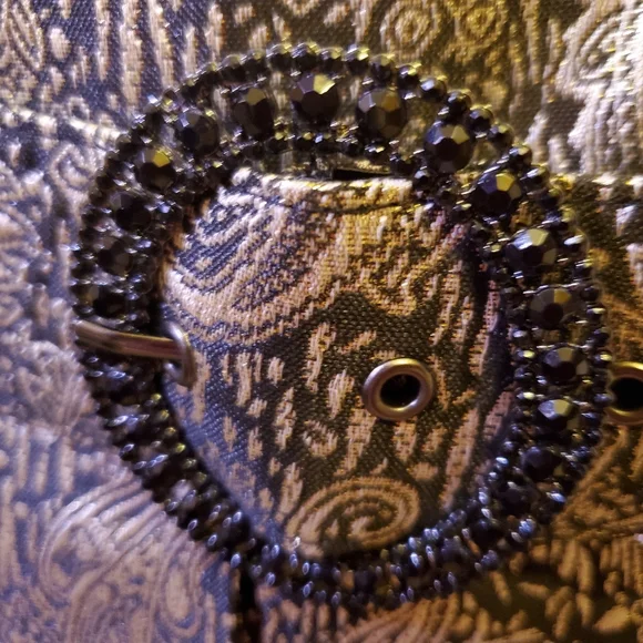 Nine West Fit and Flare Cocktail Dress (Semi-formal), Black & Gold, Size 14 - Picture 8 of 11